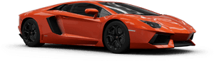 Червен Lamborghini Aventador отстрани