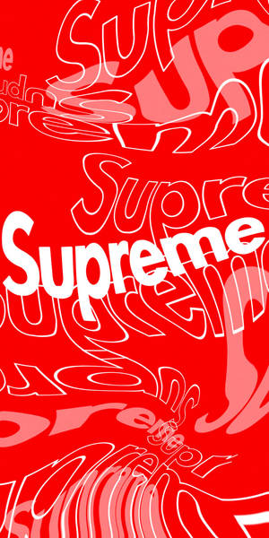 Червен Supreme с различни шрифти — 18:9 Тапет