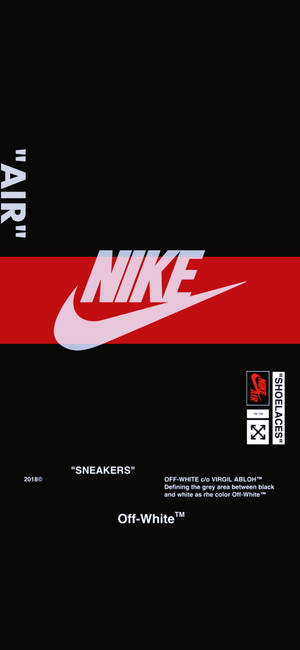 Червена ивица Nike iPhone лого — iPhone 14 Тапет