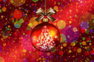 Червена коледна украса графика