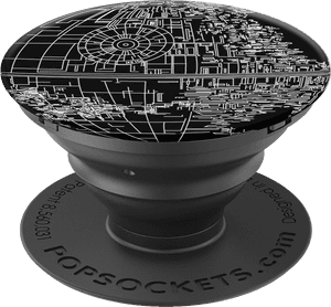 Черен Pop Socket с графичен дизайн