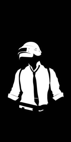 Черно-бяло лого PUBG — 18:9 Тапет