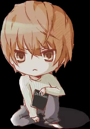 Чиби Лайт Ягами с Death Note