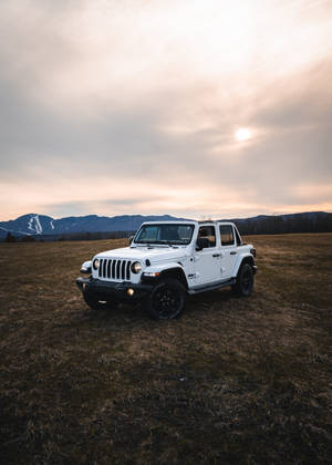 Чист бял Wrangler Jeep тапет — OnePlus Pad Тапет