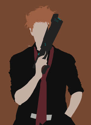 Шусей Кагари от Psycho-Pass с интензивен поглед — Kindle Тапет