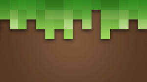 Опростен пикселен Minecraft трева пръст тапет