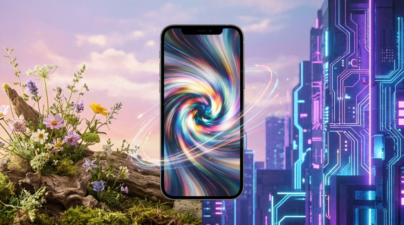 Решетка с най-добрите живи тапети за iPhone през 2026, сортирани по естетика